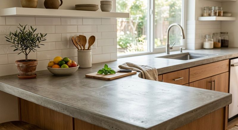 Cement Countertop Installation in Sonoma County, CA