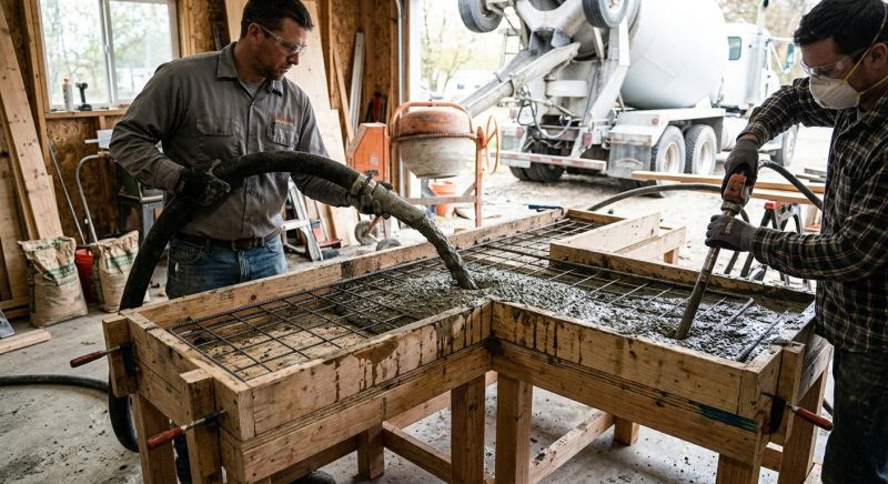 Cement Countertop Pouring in Napa, CA