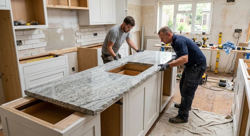 Granite Slab Installation in Sacramento, CA