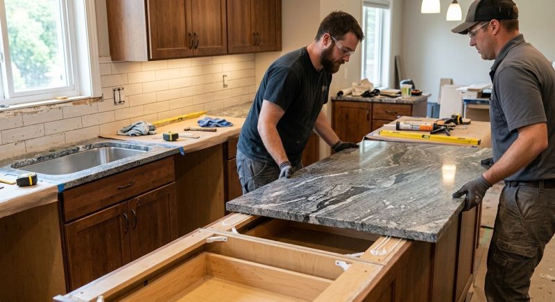 Granite Slab Installation in Santa Rosa, CA